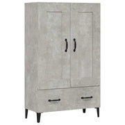 Credenza | Madia | Buffet da pranzo | Armadio da pranzo Grigio Cemento 70x31x115 cm in Legno Multistrato