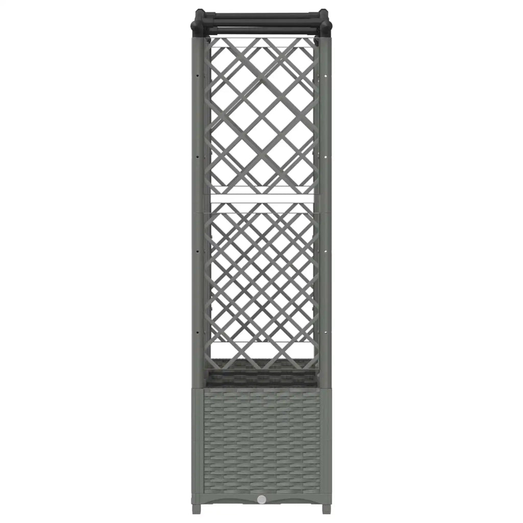 Letto Rialzato con Griglia e Tetto Grigio Chiaro PP 42032585