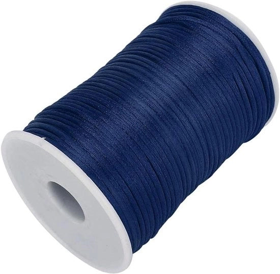Cordone satinato 6,5 cm per decorazione di matrimonio e accessori - Blu marino