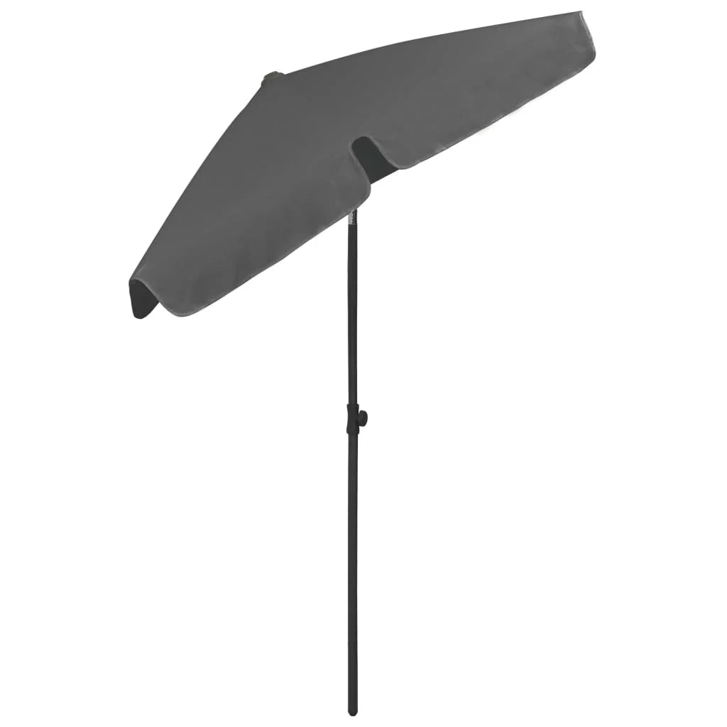 Ombrellone da spiaggia 180 x 120 cm antracite 02_0008372