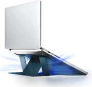 Sostegno per Laptop - Altezza Regolabile - Raffreddamento Grafico - Adesivo Senza Tracce - Laptop Senza Aperture di Ventilazione - Blu