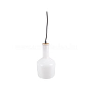 Trade Shop - Lampadario Pendente Lampada A Sospensione In Legno E Vetro Chiaro Moderno 7177 -