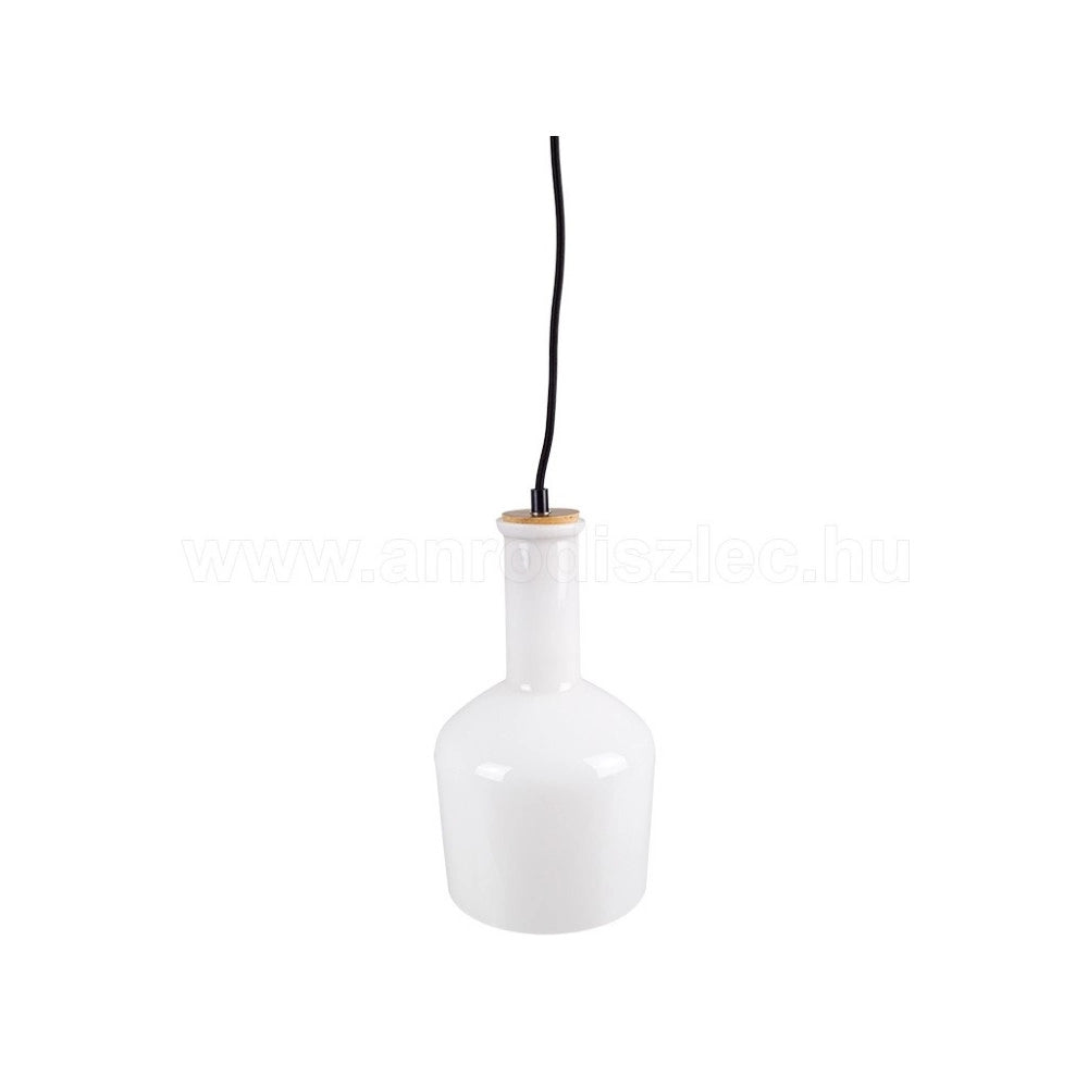 Trade Shop - Lampadario Pendente Lampada A Sospensione In Legno E Vetro Chiaro Moderno 7177 -