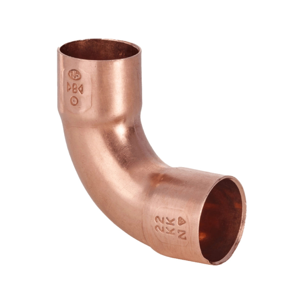 RACCORDO CURVO RAME 90° A SALDARE FEMMINA FEMMINA SERIE 5000 - Ã18  - CEX