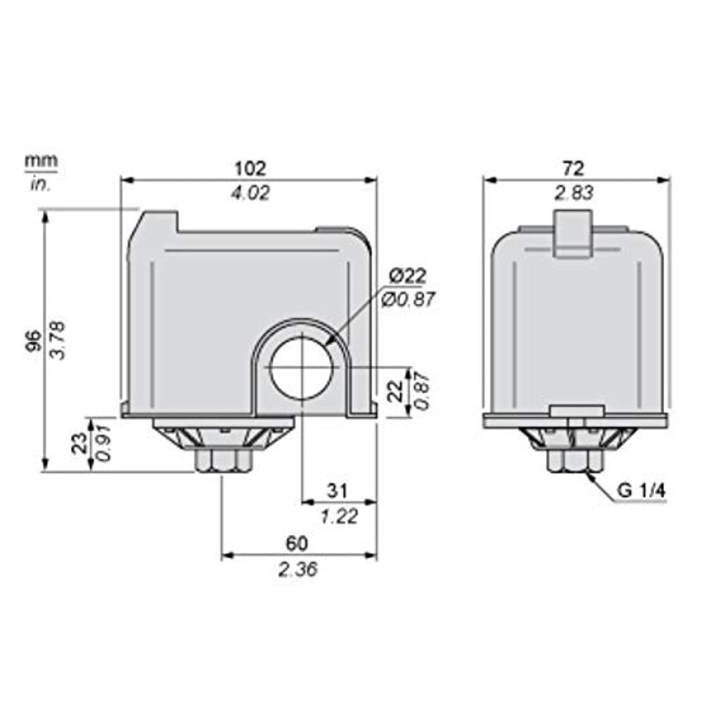 Pressostato per Autoclave Squared Square