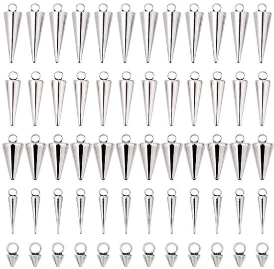 Hanger a Spiga in Acciaio Inossidabile - 60 Pezzi - 5 Misure - Fai da Te - Manufatti Personalizzati - Utilizzo Versatile