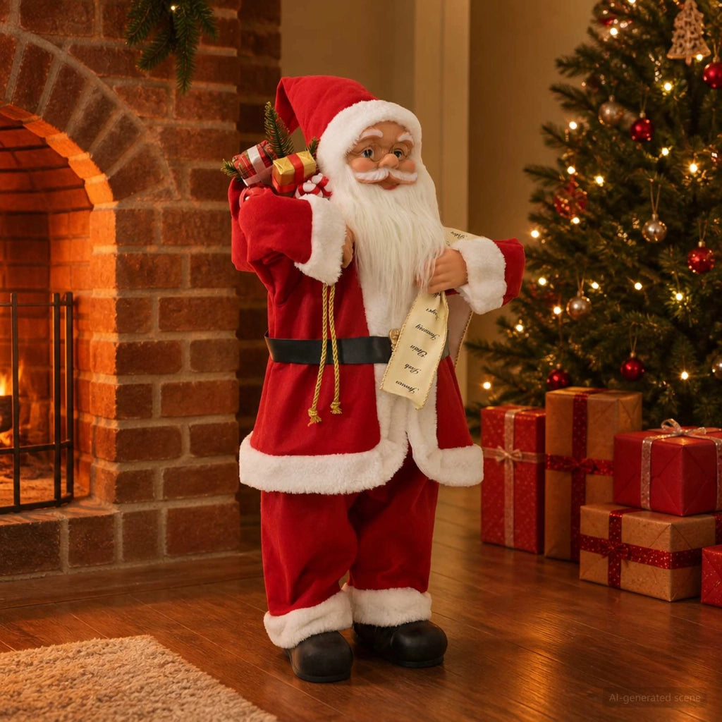 Statuetta di Babbo Natale Rosso 62 cm Poliestere 42050767