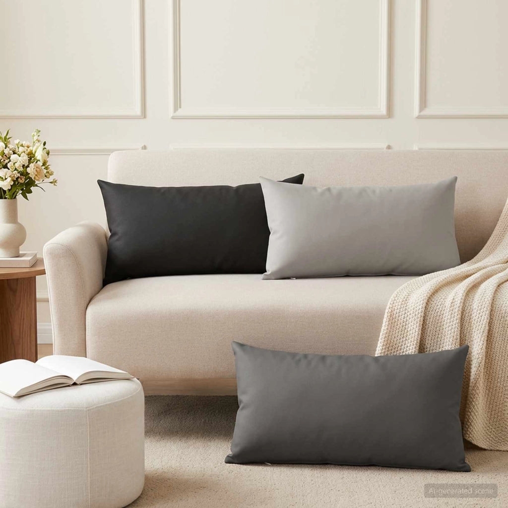 Federa 12 pcs HEERLEN Antracite 40 x 80 cm Poliestere 910008