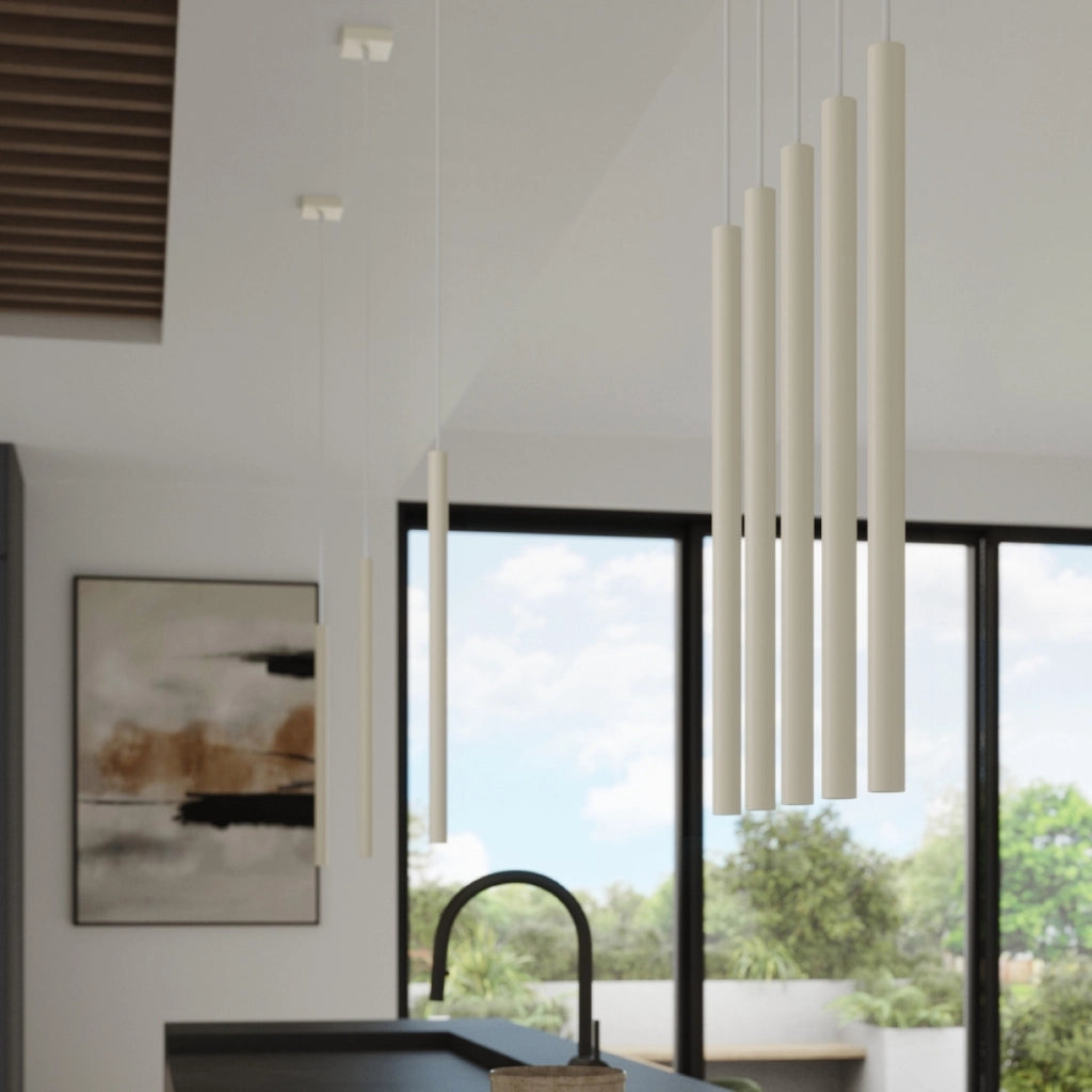 Lampada a sospensione VELINO beige 3 luci G9 50 cm