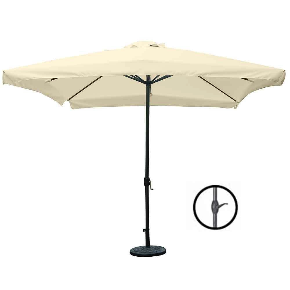 Ombrellone Giardino 3x3mt Palo Centrale Carrucola Air-vent Telo Pendente Beige