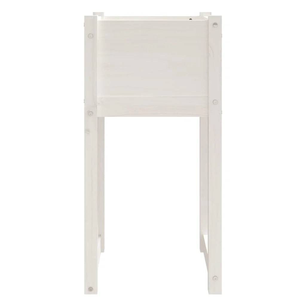 Fioriera rialzata per piante e fiori terrazza giardino 40 x 40 x 81 cm legno massello di pino bianco 02_0037590