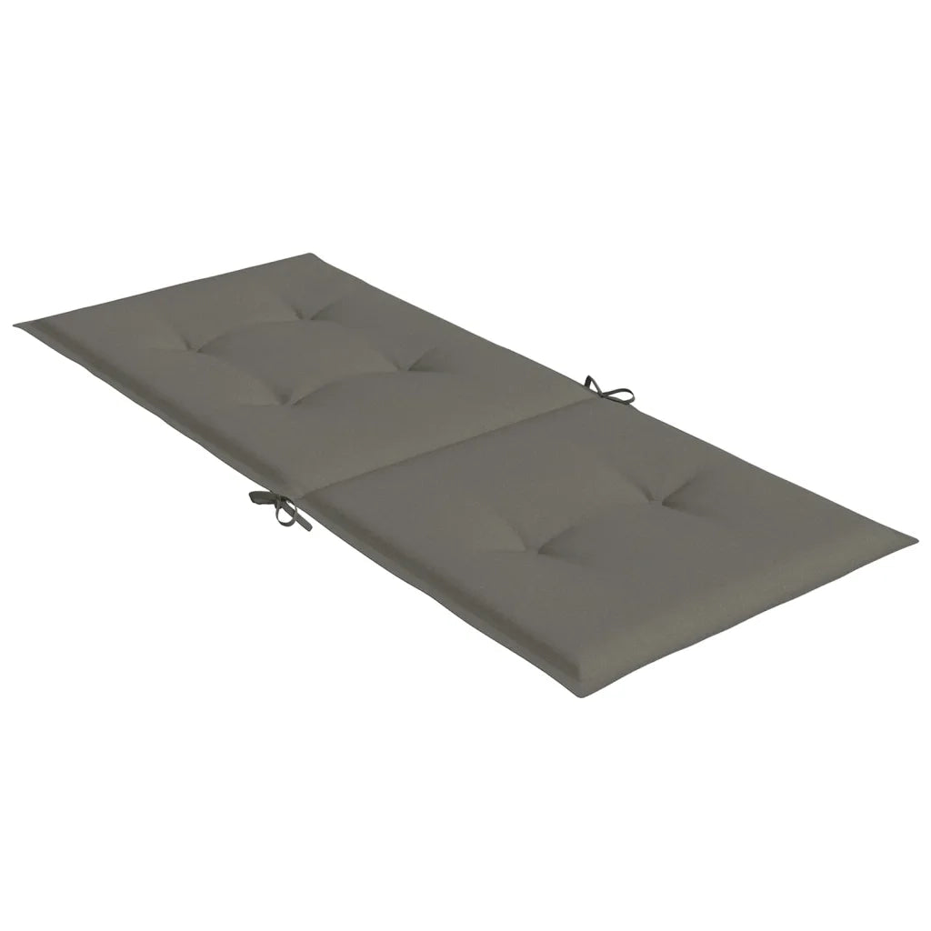 Cuscini Sedia Schiena Alta 2 Grigio MÃ©lange 120x50x4 Tessuto