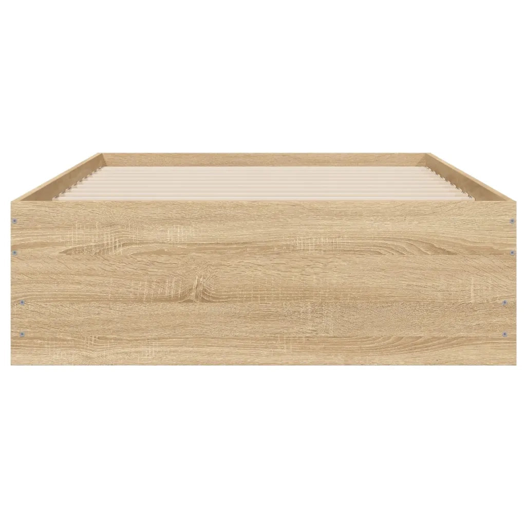 Giroletto Cassetti-Struttura Letto con contenitore Rovere Sonoma 75x190 cm Legno Multistrato 217069