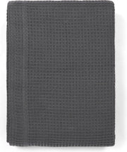 Biancheria da letto a quadri - Coperta 100% cotone - Wafeldeken - 270x250 - Antracite