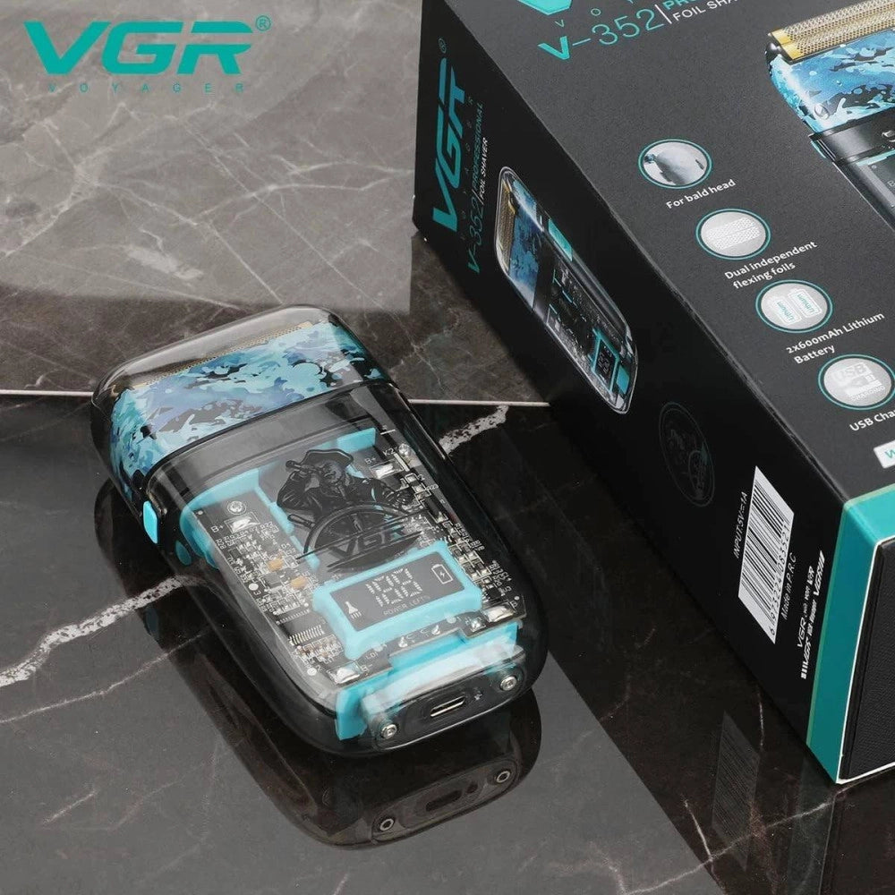 Trade Shop - Rasoio Elettrico Uomo Per Barba Capelli Corpo Professionale Regolabarba Vgr 352 -