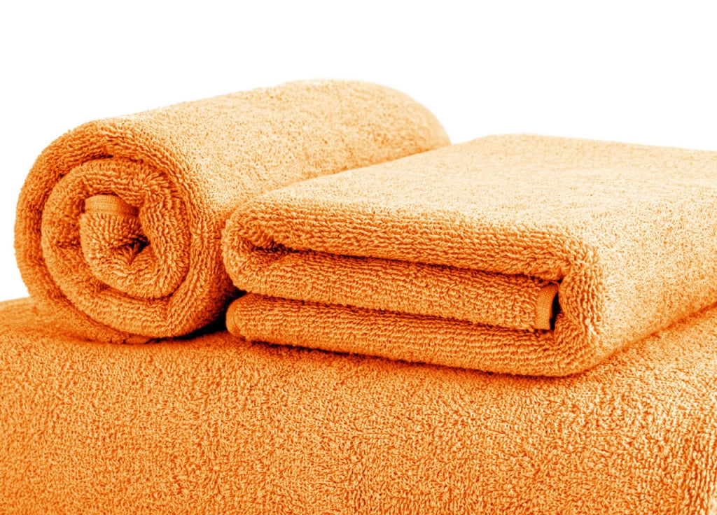 Asciugamani Salvietta Bagno In Morbida Spugna Modello Sophie Colore Arancio - Ospite - Arancio
