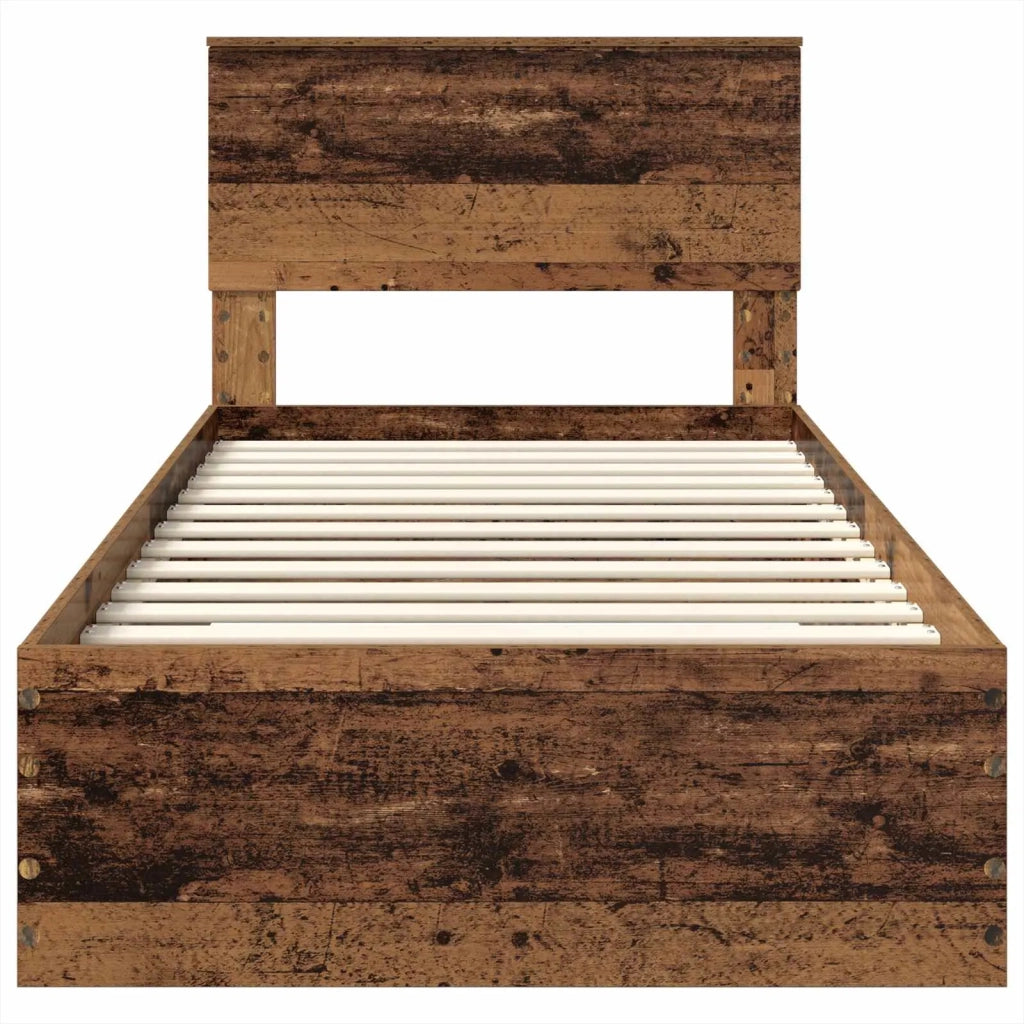 Struttura del letto-Giroletto Legno vecchio 90 x 200 cm Legno multistrato 609045