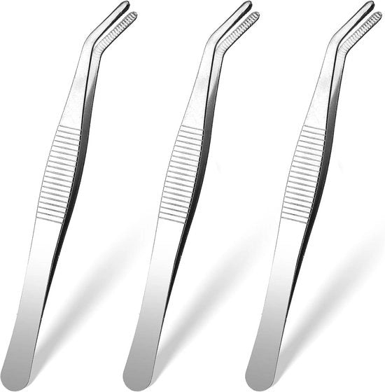 Set di punterelle in acciaio inossidabile, 3 pezzi con punta curva dentata