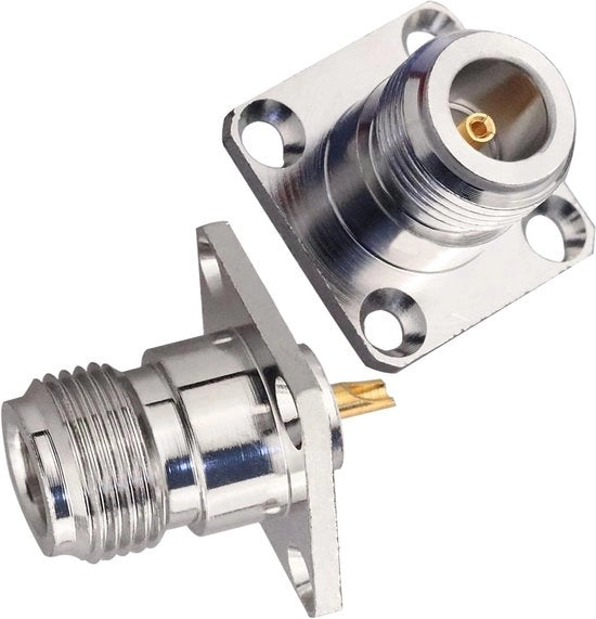 Adattatore RF coaxiale 4-gatti a connessione N-type per antenne - 2 pezzi