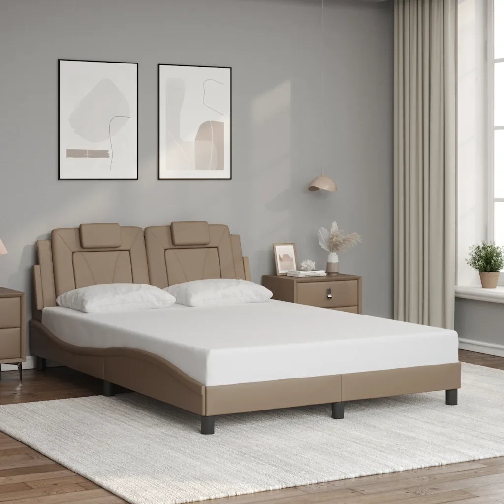 Giroletto Viana senza Materasso Cappuccino 120x200 cm in Similpelle