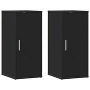 Scarpiere 2 pz | Mobile per scarpe Nere 32x35x70 cm in Truciolato