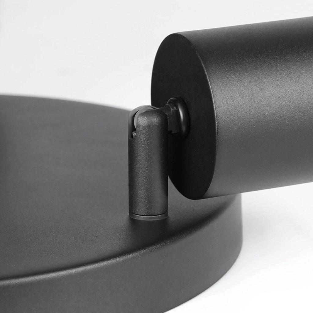 ZMH Faretto da soffitto neri 3 luci GU10 orientabili 350° rotondi metallo per soggiorno camera cucina senza lampadina