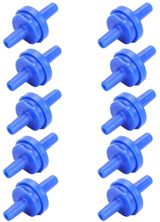 Terugslagklep 4mm - 10 pezzi - Plastica - Imbottito acqua - Duraturo - Accessorio pompa a aria - Valvola di ritorno