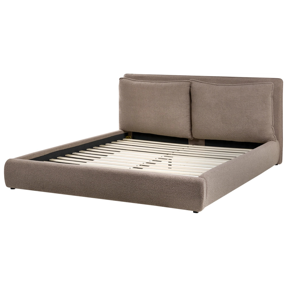 Letto matrimoniale grigio scuro con testiera imbottita 180 x 200 cm camera da letto moderna