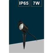 Trade Shop - Faretto Led 7w Con Snodo Picchetto Staffa Lampada Per Esterno Segnapassi Ip65 110 - -bianco Naturale      -