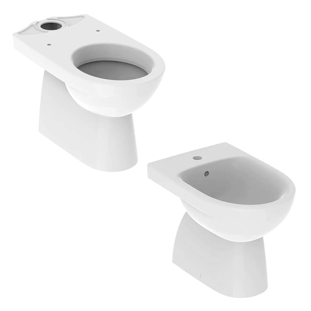 Sanitari monoblocco con scarico a terra e sedile termoindurente con chiusura standard – Selnova