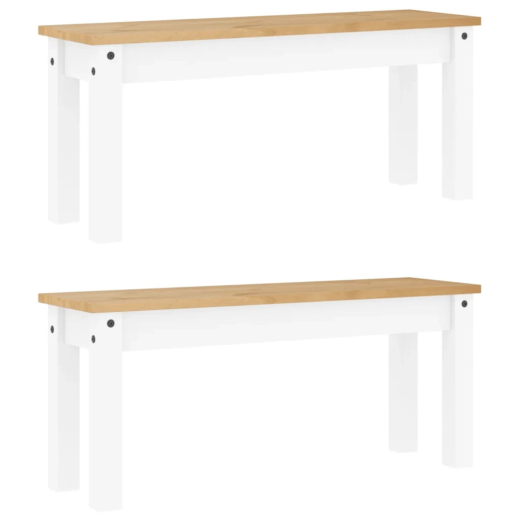 Set da Pranzo 3 pz PANAMA Bianco in Legno Massello di Pino 3345166