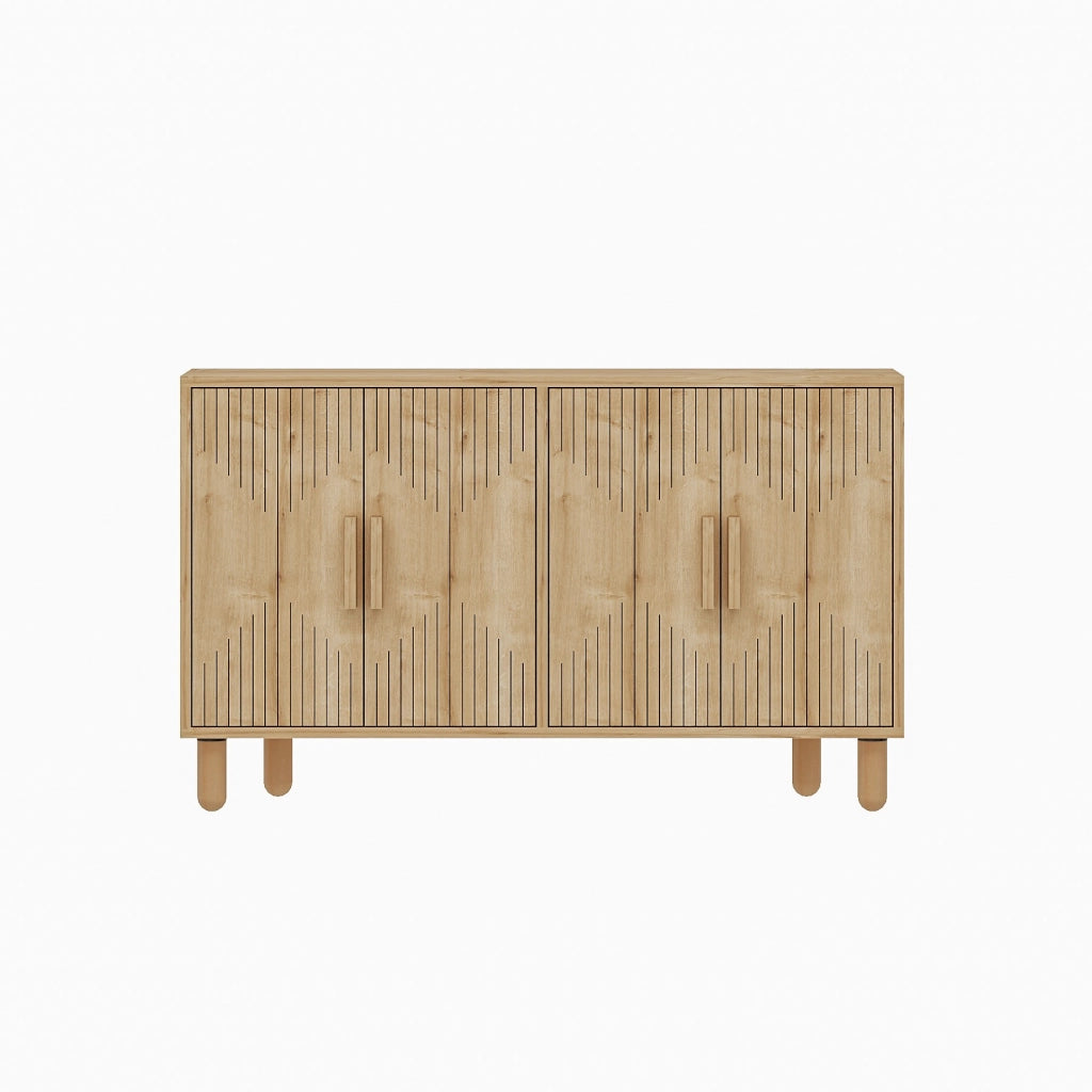 Credenza in legno "Roger" - 120 x 29 x 73 cm - Rovere Zaffiro