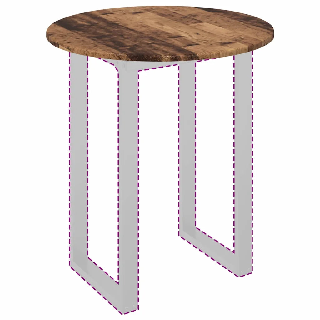Piano del tavolo Legno vecchio Ø 60 x 1,5 cm Legno multistrato 880409