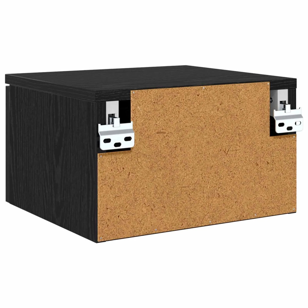 Armadio da Notte Rovere Nero 34 x 30 x 20 cm Legno multistrato 880813
