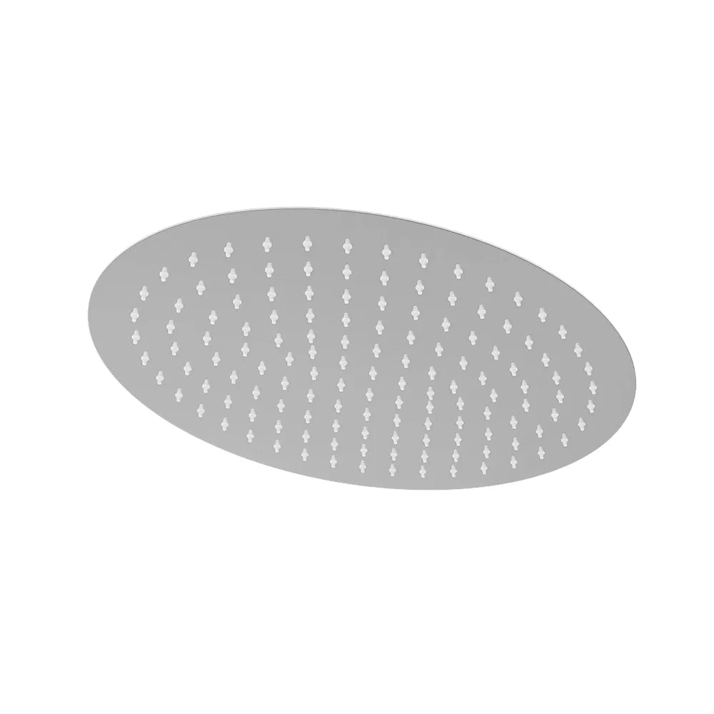 Soffione doccia ovale 40x30cm in acciaio inox cromato orientabile