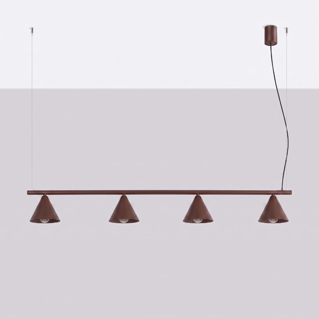 Lampadario NOX 4L marrone