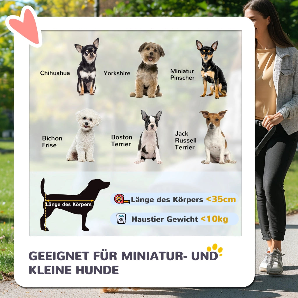 Carrello per animali domestici pieghevole ¨C zephmum ¨C 75x45x97 cm grigio scuro