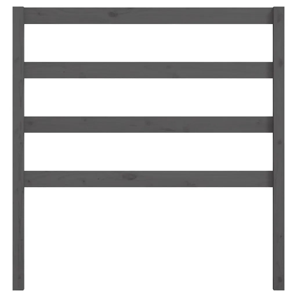 Testiera per Letto Grigia 96x4x100 cm in Legno Massello di Pino