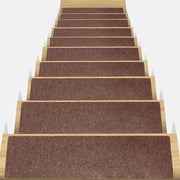 Matto di sicurezza per scale 20 x 76 cm 14 pezzi - tappeto antiscivolo per scale in legno - protezione per scale - bambini - genitori - cani - sicurezza e trattenuta - marrone