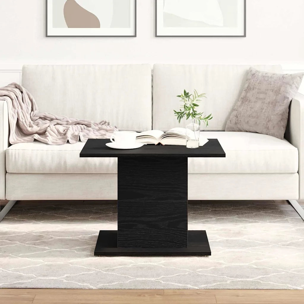 Tavolino da Salotto-Tavolino da soggiorno-Tavolo Rovere Nero 55,5 x 55,5 x 40 cm