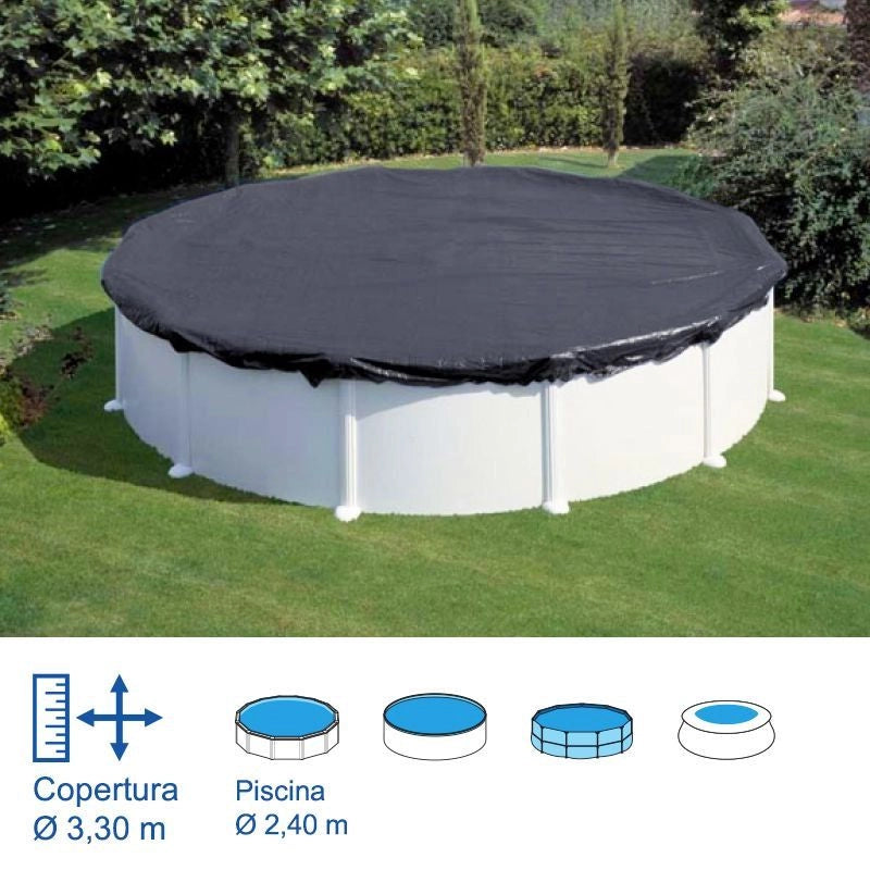 Copertura Invernale In Polietilene 120 Gr/m² Gre  7,30 M Per Piscine Circolari Di  6,40 M Dimensione piscina: Ø 2.40 m