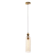 Lampada a sospensione Campanila vetro ambra E27 Maxlight
