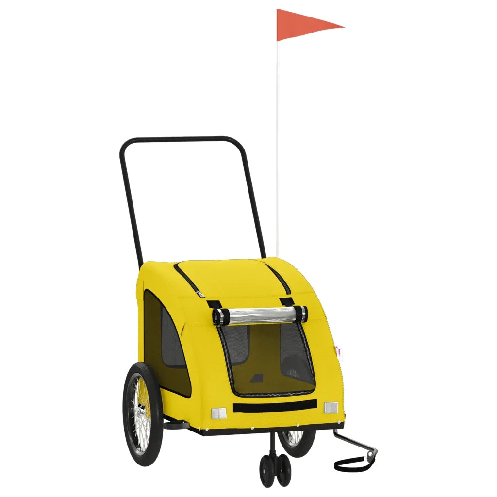 Rimorchio da Bici per Animali Giallo Oxford e Ferro CFW6802632