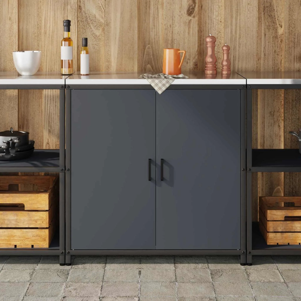 Stoccaggio in cucina Antracite 90 x 50 x 92 cm Acciaio 874984