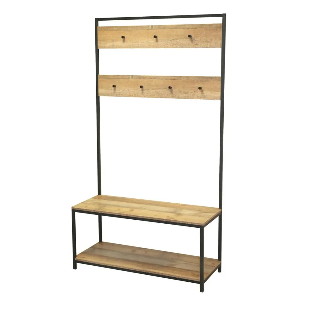 Mobile portattutto con 2 ripiani porta scarpe - 100x39xH180 cm - Collezione OAKLANDER