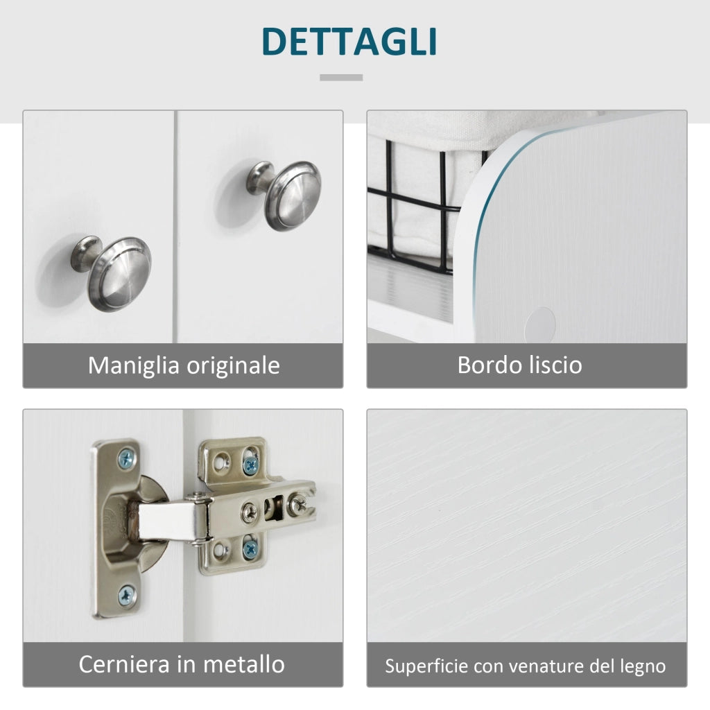 Scarpiera in legno Scaffalatura Scaffale per Scarpe Armadio Bianco Opaco 83x30x90 cm
