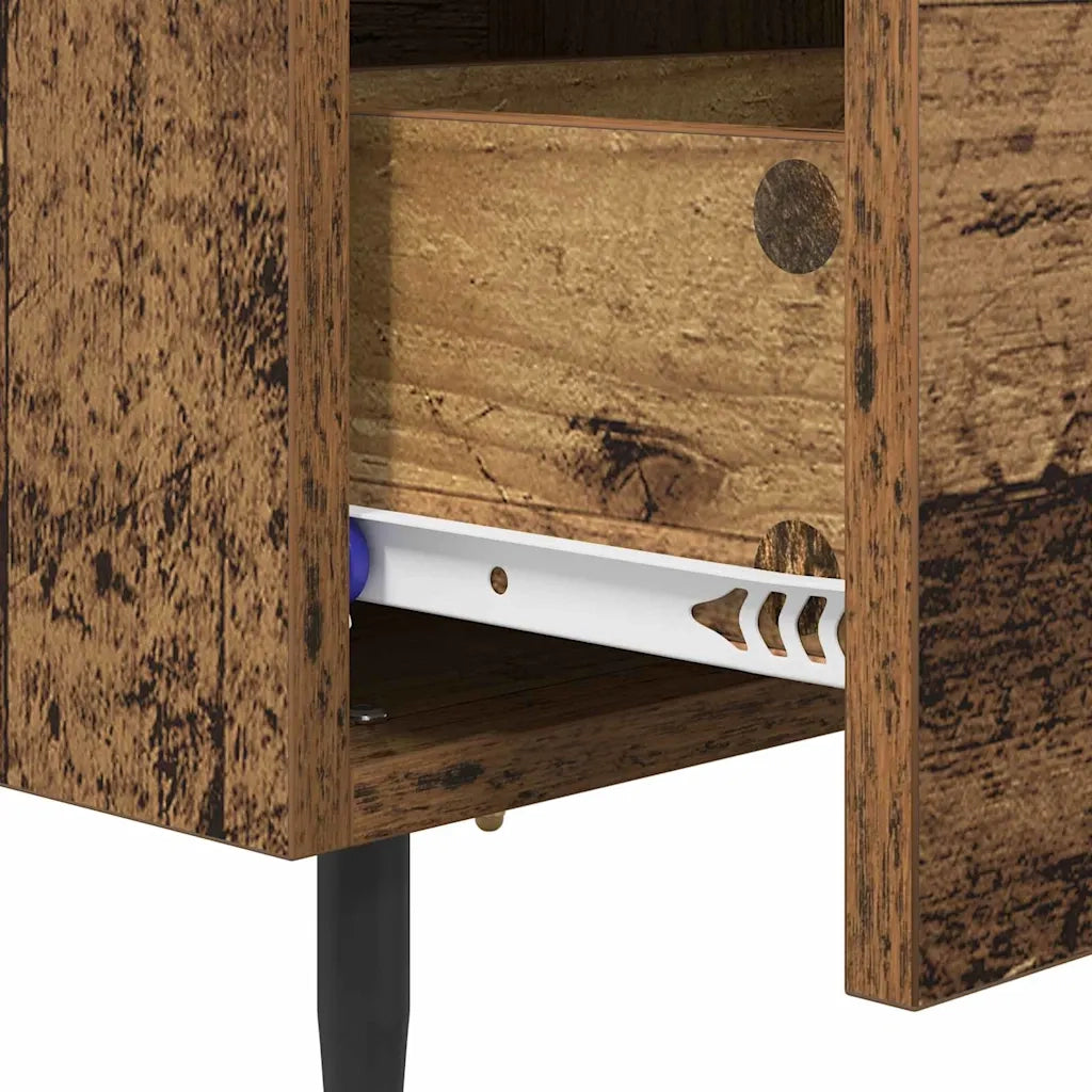 Armadio da Notte con cassetto Legno vecchio 40 x 35 x 47,5 cm