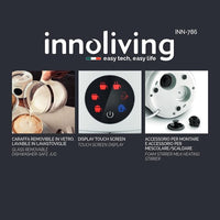 Innoliving Montalatte Elettrico INN-786, Capacità 350ml, Funzione Schiuma Calda e Fredda, Rivestimento Antiaderente, Design Compatto, Facile da Pulire, Ideale per Cappuccini e Bevande Calde