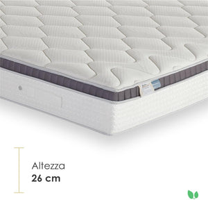 Materasso molle insacchettate e memory massaggiante adattivo 80x190 h26 doppio comfort Farmarelax