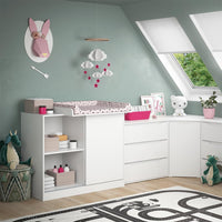 Fasciatoio Ruben, Bianco, 113 x 93 cm con fasciatoio